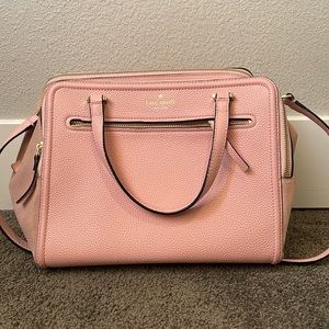 COPY - Kate Spade pink suede bag.